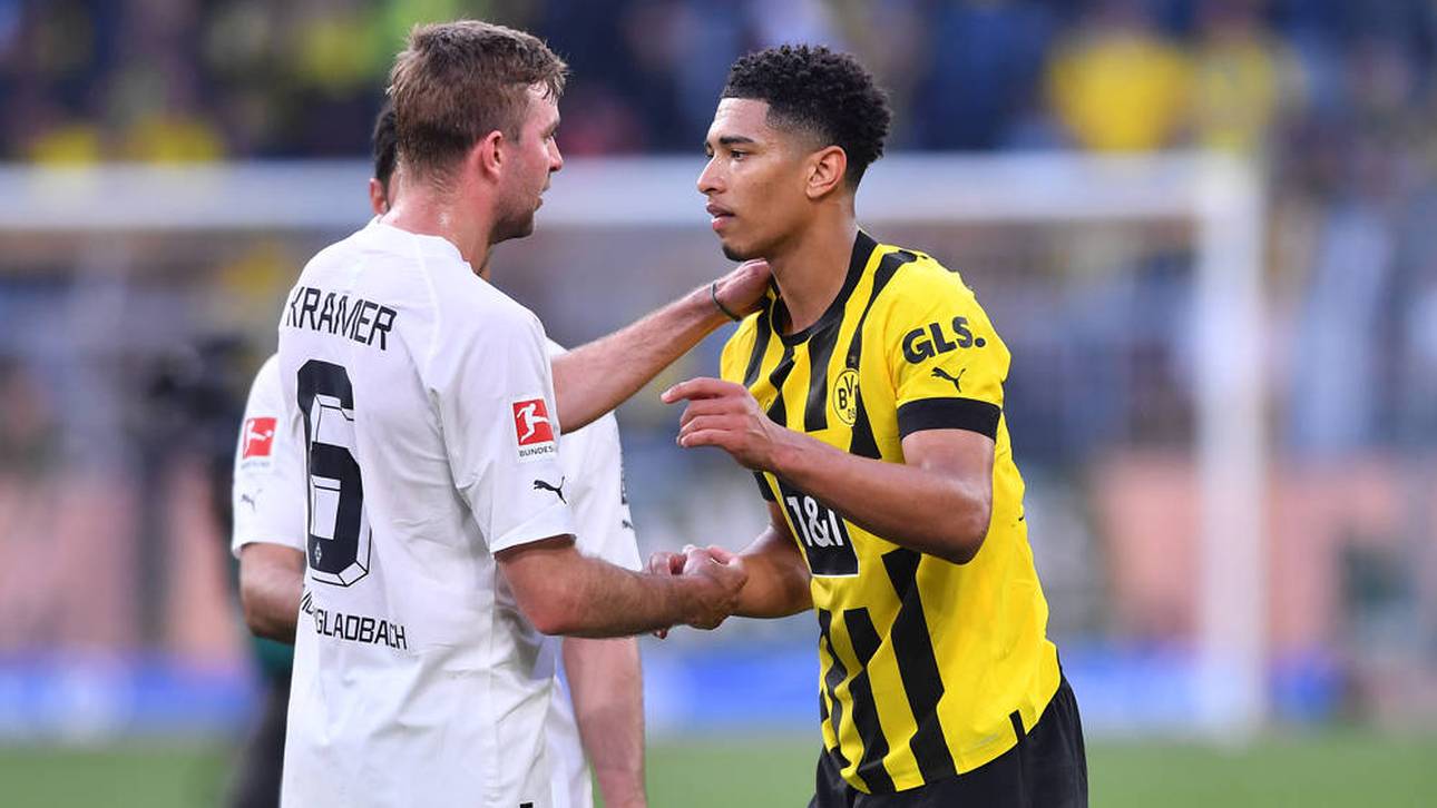 Christoph Kramer mit Jude Bellingham im Mai 2023
