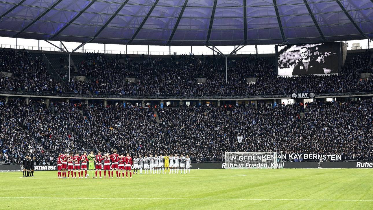 Hertha BSC verpasst Sieg nach Bernstein-Tod – Gedenken im Olympiastadion
