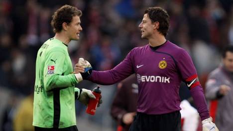 Jens Lehmann (l.) hat 61 Länderspiele für Deutschland absolviert