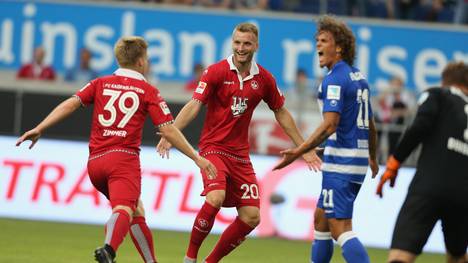 Kacper Przybylko vom 1. FC Kaiserslautern gegen den MSV Duisburg