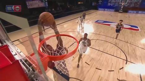 Zion Williamson liefert in nur 15 Minuten Spielzeit gleich mehrere Highlights. Für Utah erzielt ausgerechnet der erste positiv auf Covid-19 getestete NBA-Star die entscheidenden Punkte.