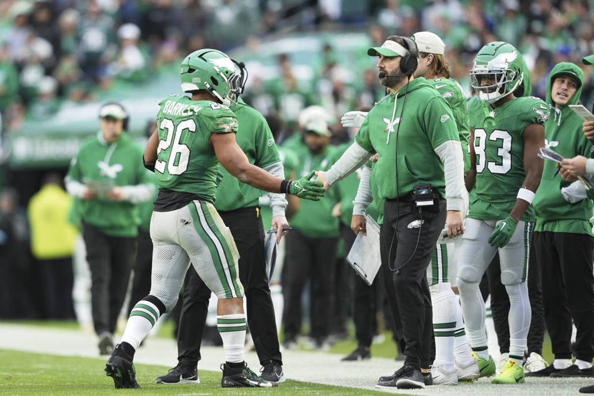 Saquon Barkley von den Philadelphia Eagles hat die große Chance, den Uralt-Rushing-Rekord von Eric Dickerson aus dem Jahr 1984 zu brechen. Sein Trainer Nick Sirianni hat aber andere Pläne.