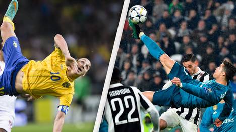 Zlatan Ibrahimovic und Cristiano Ronaldo erzielten zwei der besten Tore aller Zeiten