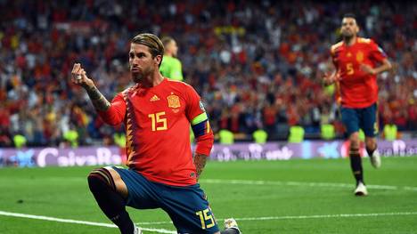 Sergio Ramos verwandelte den Elfmeter zum 1:0 für Spanien