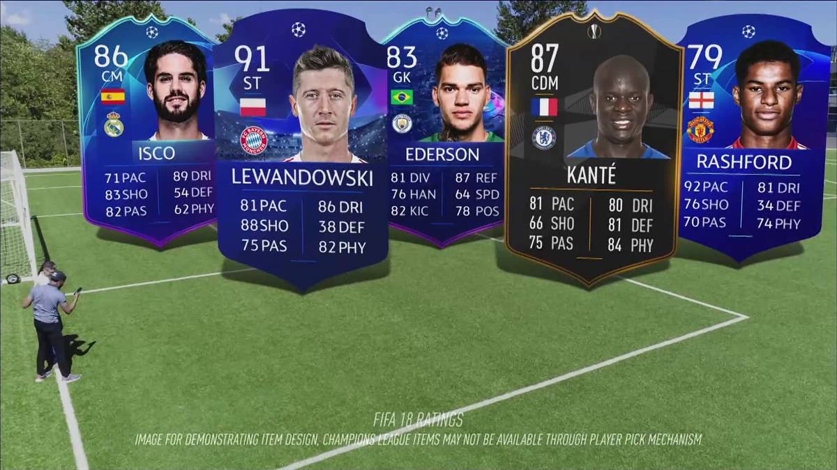 Das ist das Design der neuen One-To-Watch-Karten, die auch im Champions-League-Style angedeutet sind