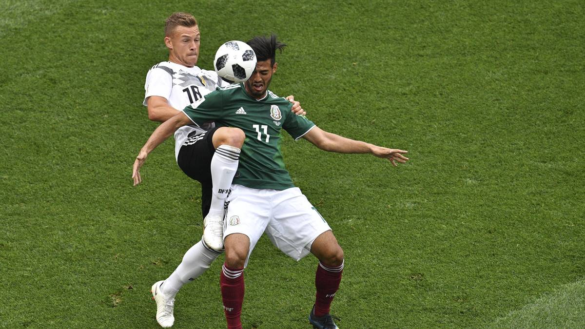 JOSHUA KIMMICH: Erneut spielte der Rechtsverteidiger fehlerhaft und fand keine gute Balance zwischen Defensive und Offensive. Oftmals viel zu weit vorne, was Konter zur Folge hatte. Die Mexiko-Führung durch Lozano (35.) fiel über seine Seite. Bekam kaum Zugriff in den Zweikämpfen. Guter Fallrückzieher (65.). Wurde in der zweiten Halbzeit etwas besser. SPORT1-Note: 5