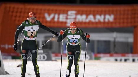 Johannes Rydzek und Vinzenz Geiger wurden in Val die Fiemme Zweiter