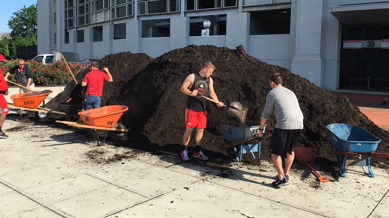 College-Stars mit Gartenarbeit bestraft