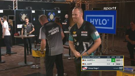 Michael Hurtz gleicht gegen Maxi Hopp mit einem unglaublichen Finish zum 3:3 aus.