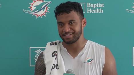 NFL-Star Tua Tagovailoa wird auf die deutliche Kritik von Ex-Profi Ryan Clark an seinem Fitnesszustand angesprochen. Der Dolphins-Quarterback wehrt sich - und kontert mit markigen Worten.