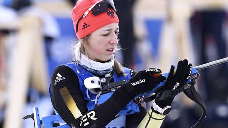 Franziska Preuß war nach dem Biathlon-Sprint mit den Nerven am Ende