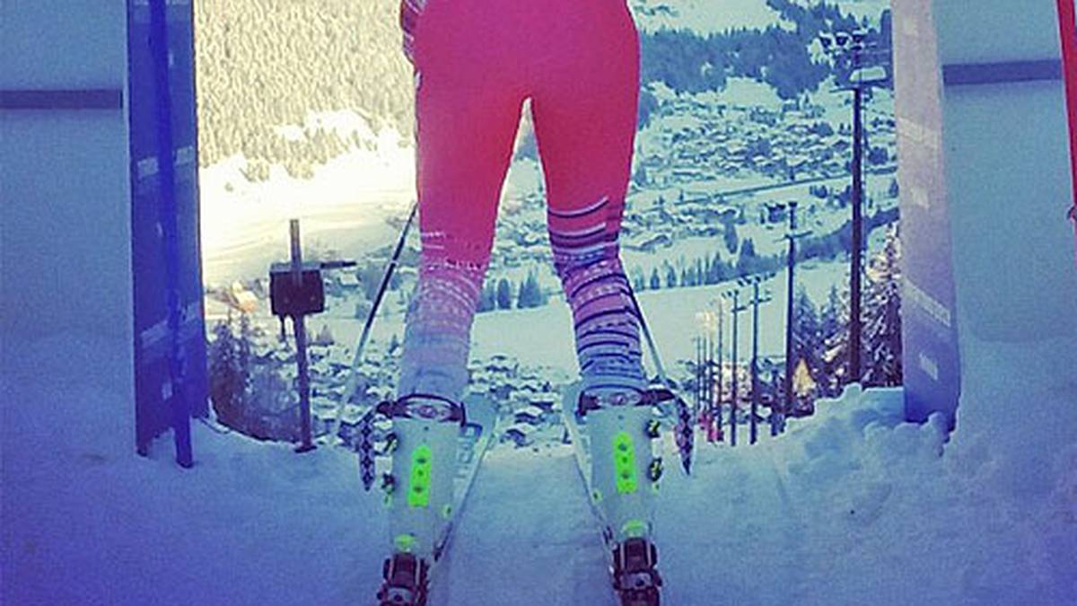 Auch vor dem Start hat sie noch Zeit für ein Foto (Quelle: Instagram/Julia Mancuso)