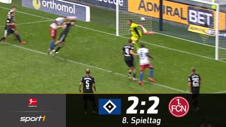 Dank eines Doppelpacks von Robert Glatzel sicherte sich der Hamburger SV ein 2:2-Remis gegen den 1. FC Nürnberg.