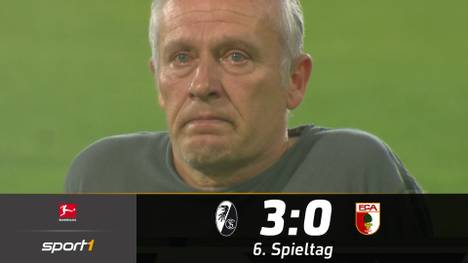 Für Streich ist es ein emotionaler Abschied aus dem Dreisamstadion. Der Chefcoach klettert nach dem Spiel über den Zaun, um zu den Fans zu sprechen.