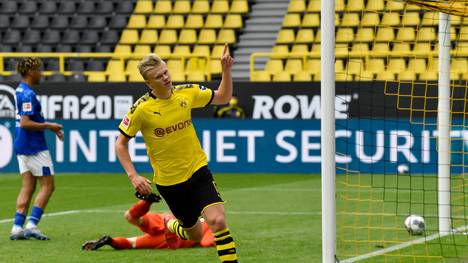 Erling Haaland erzielte den ersten Bundesliga-Treffer nach der Corona-Pause