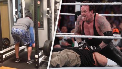 Der Undertaker stemmt kurz vor dem WWE Royal Rumble 184 Kilogramm Wrestling