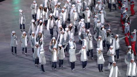 Die Athleten aus Russland treten in Pyeongchang unter der Flagge der Olympischen Spiele an