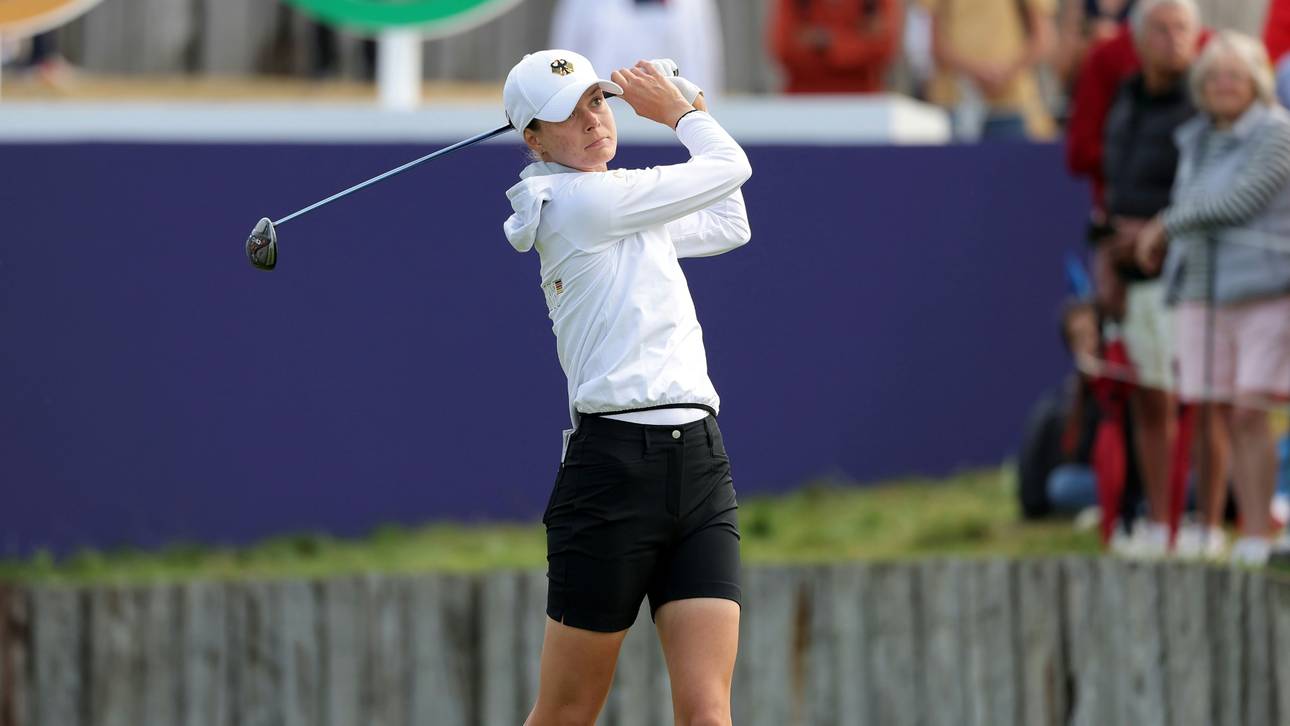 Deutsche Golferin in Lauerstellung