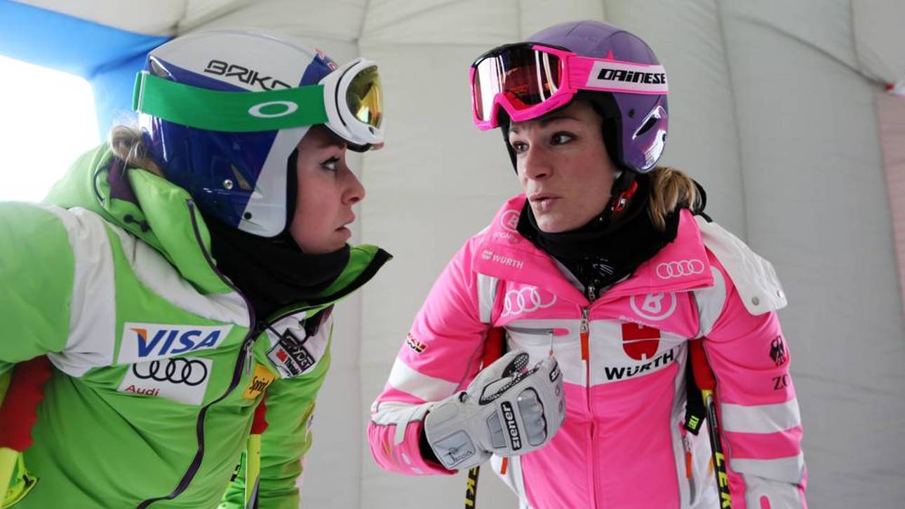 Maria Höfl-Riesch und Lindsey Vonn im Gespräch