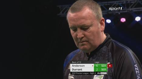 Titelverteidiger Glen Durrant kommt in der Darts Premier einfach nicht in Fahrt. Gegen Gary Anderson kassiert er die vierte Pleite im vierten Spiel. 