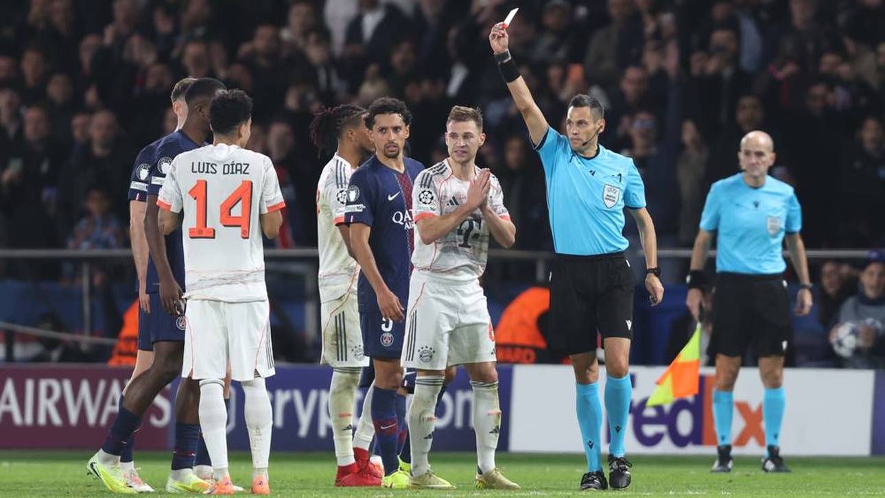 Luis Díaz (l.) wurde gegen PSG vom Platz gestellt