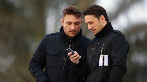 Niko Kovac (r.) ist neuer Trainer bei Eintracht Frankfurt, Bruder Robert sein Assistent