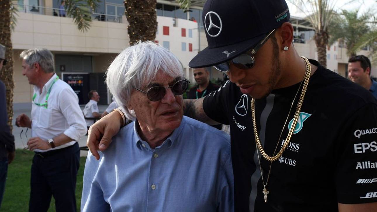 Bernie Ecclestone (l.) und Lewis Hamilton haben ein enges Verhältnis