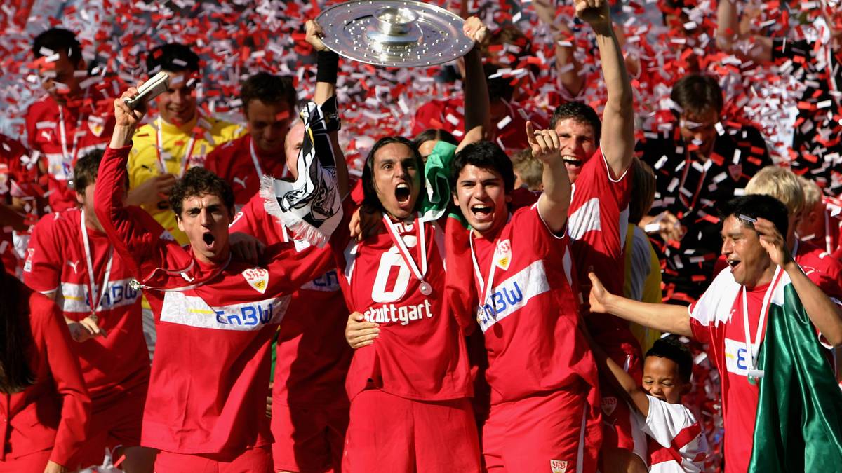 Weil auch Bremen im Schlussspurt die Puste ausging (1:2 gegen Frankfurt am 33. Spieltag), jubelten am Ende die jungen Wilden aus Stuttgart