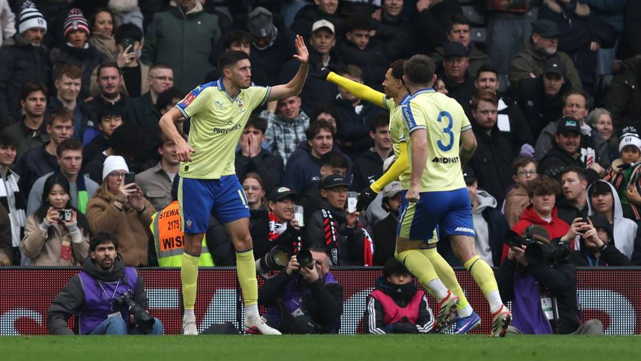 Große Freude beim FC Southampton über das goldene 1:0 gegen Fulham
