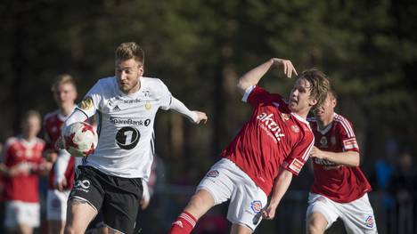 Nicklas Bendtner (l.) kickt für den norwegischen Spitzenklub Rosenborg Trondheim