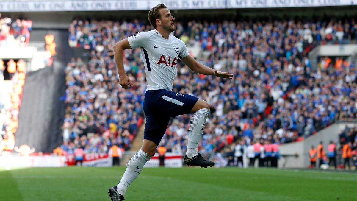 HARRY KANE (Bild), DANNY ROSE, ERIC DIER, KIERAN TRIPPIER, DELE ALLI (alle England), HUGO LLORIS (Frankreich), DAVINSON SANCHEZ (Kolumbien)