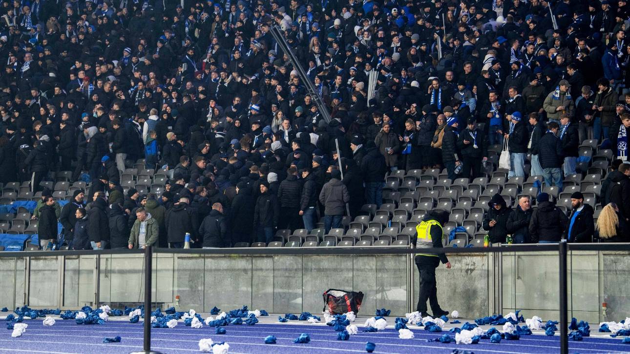 Krawalle: Hertha kritisiert Polizei