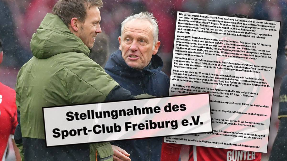 Bei dem Spiel SC Freiburg gegen den FC Bayern kam es zu einem Wechselfehler - Bayern spielte ca. 17 Sekunden zu zwölft. Freiburg legte nun Einspruch gegen das Ergebnis ein.
