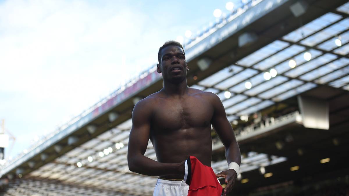 1. MANCHESTER UNITED (im Bild: Paul Pogba): 1,895 Milliarden Euro, 2017: 1,733 Milliarden Euro 