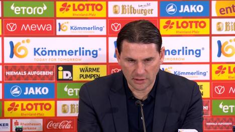 Gladbach-Trainer Gerardo Seoane spricht auf der Pressekonferenz nach dem Spiel gegen den 1. FSV Mainz 05 über seine Halbzeitansprache.