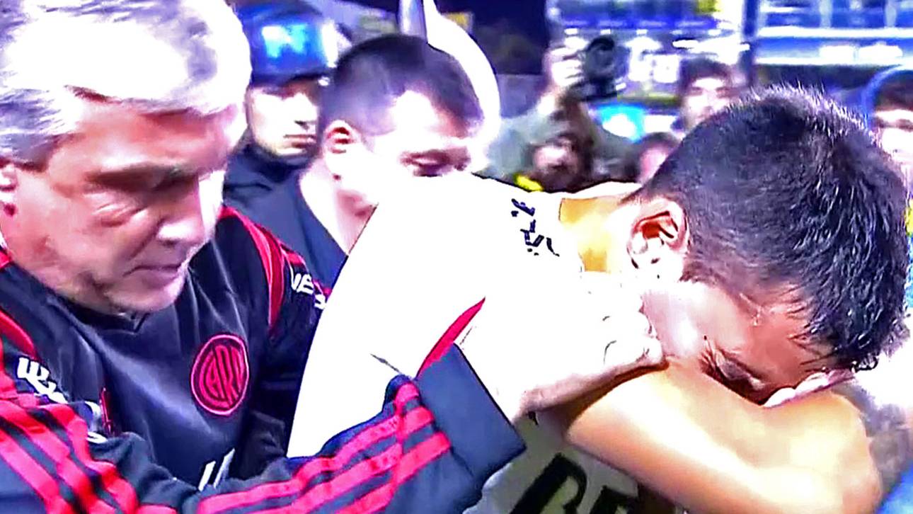 Spray-Attacke bei Superclasico