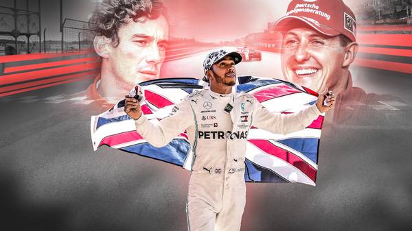 Beste Formel-1-Fahrer aller Zeiten mit Lewis Hamilton, Ayrton Senna und Michael Schumacher