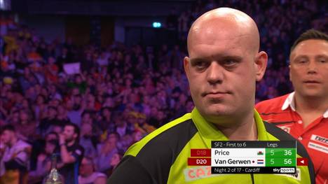 Beim zweiten Spieltag der Premier League of Darts in Cardiff musste sich Michael van Gerwen im Duell gegen Gerwyn Price Buhrufe anhören und verschenkt danach seinen Sieg. 