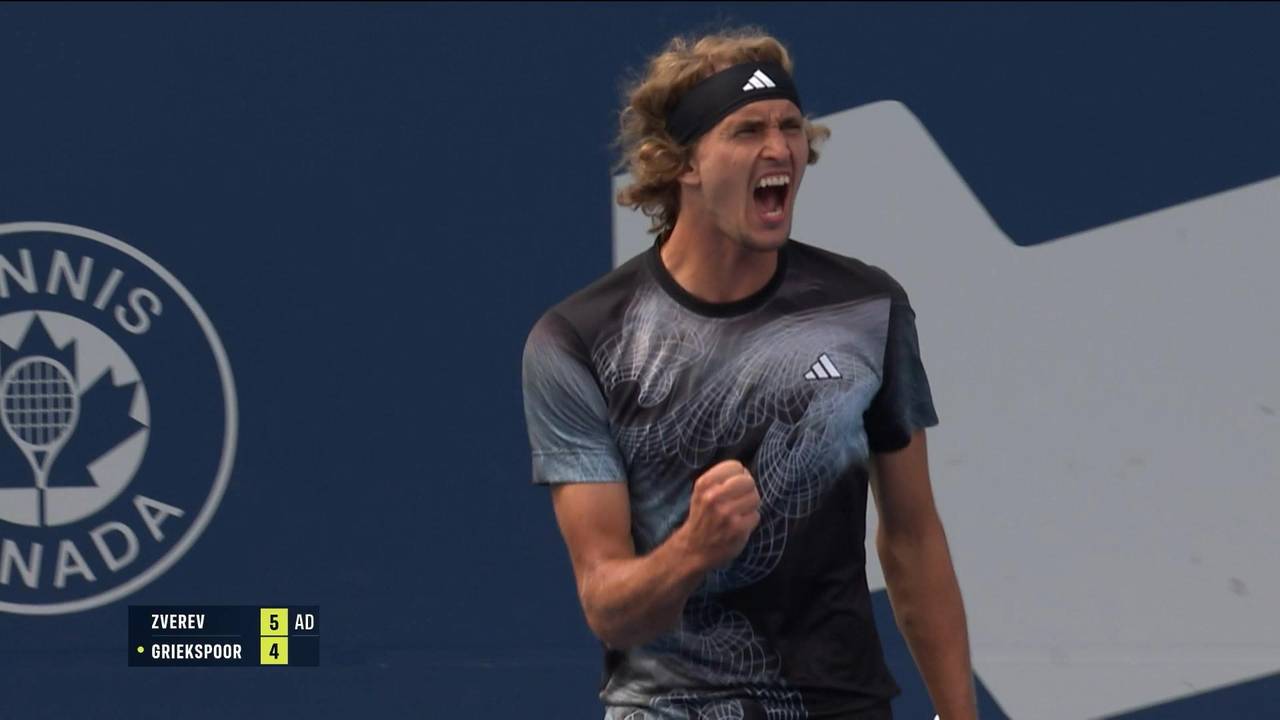ATP-Tennis: Alexander Zverev gewinnt gegen Tollan Griekspoor in Toronto