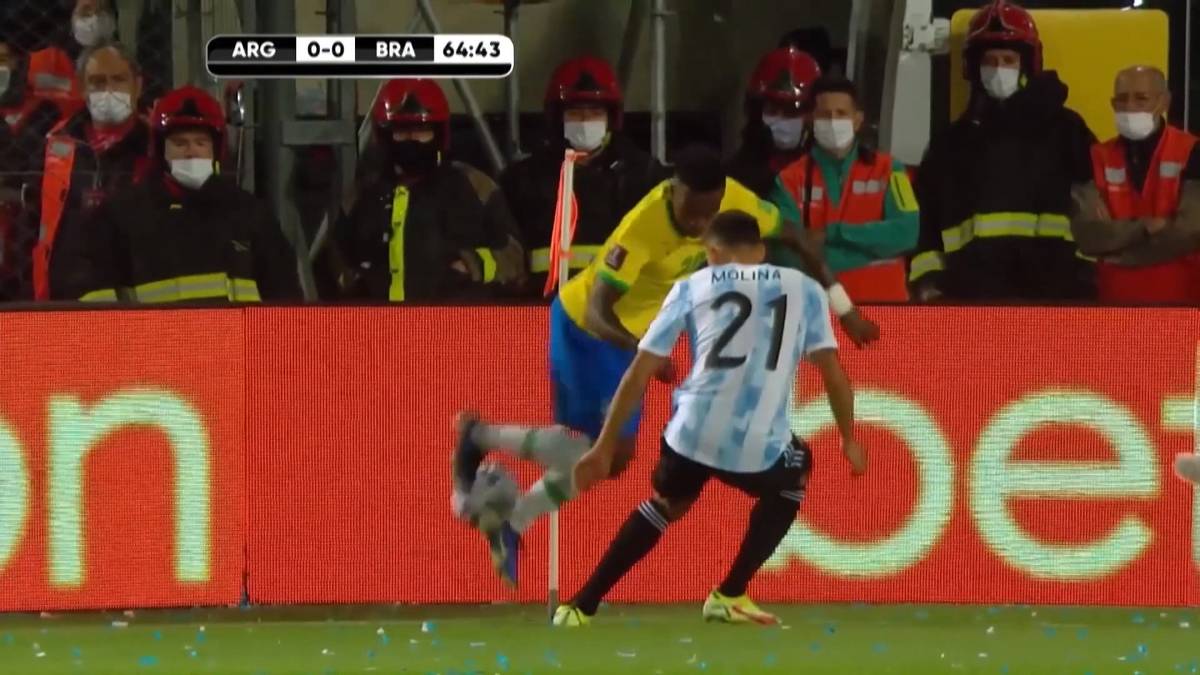 WM-Quali: Argentinien - Brasilien (0:0) - Vinicius Jr. mit Okocha, Otamendi fies