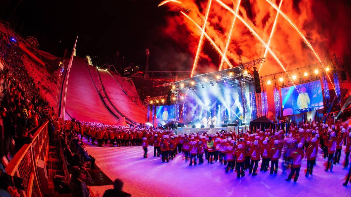 Die Eröffnung der nordischen Ski-WM in Falun