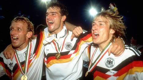 Andy Brehme, Thomas Berhold, Jürgen Klinsmann