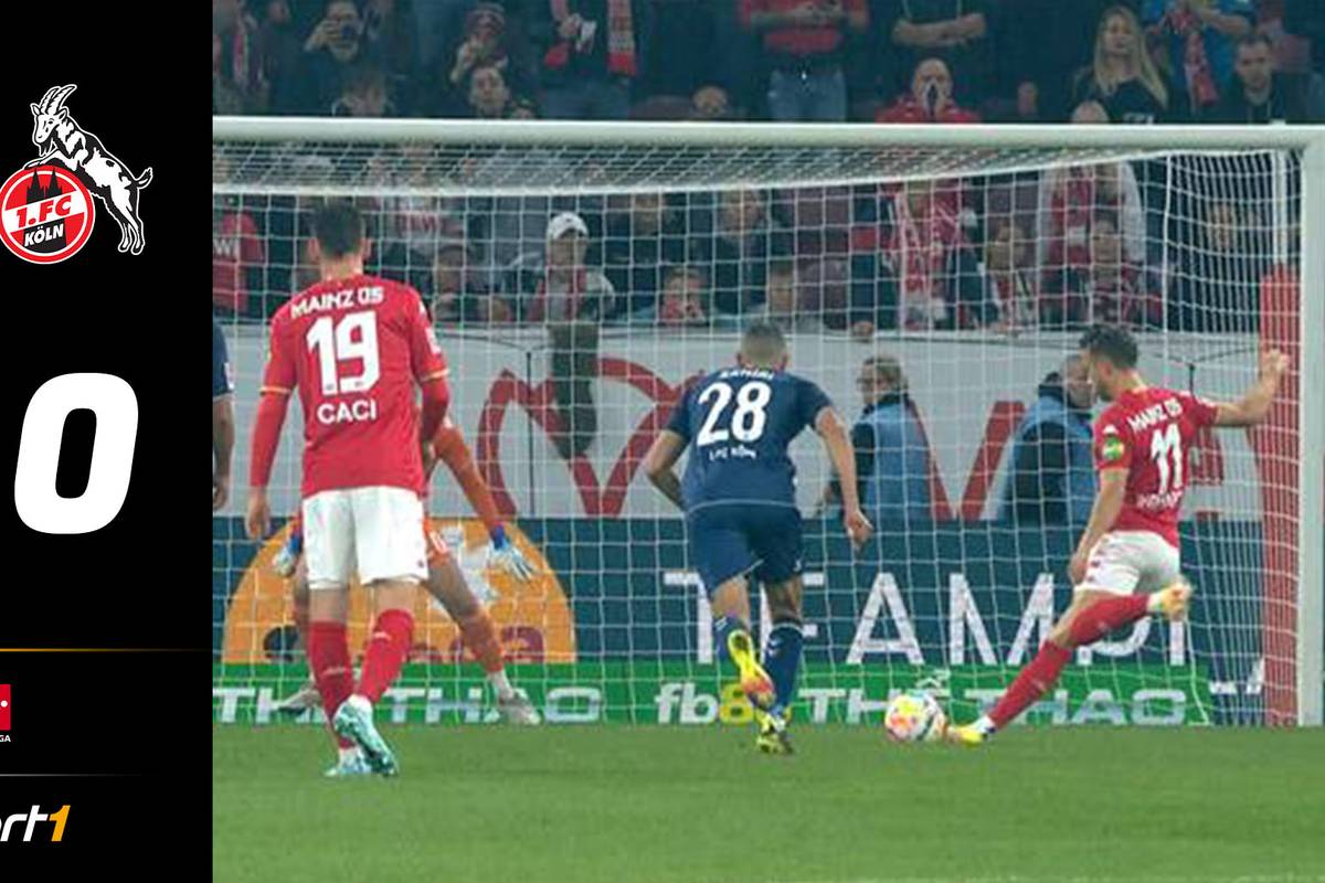 Der 1. FSV Mainz bricht gegen den 1. FC Köln den Heimspiel-Bann, schiebt sich mit einem Rekordsieg sogar auf einen Champions-League-Rang. Diskussionen gibt es aber um einen Strafstoß.