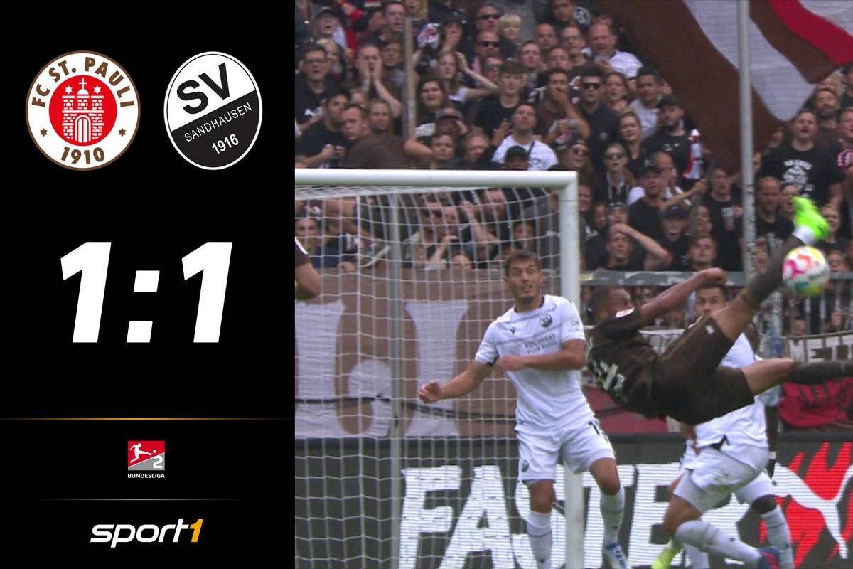 Der FC St. Pauli hat die Partie gegen Sandhausen lange im Griff, passt dann einmal nach einem Standard nicht auf.