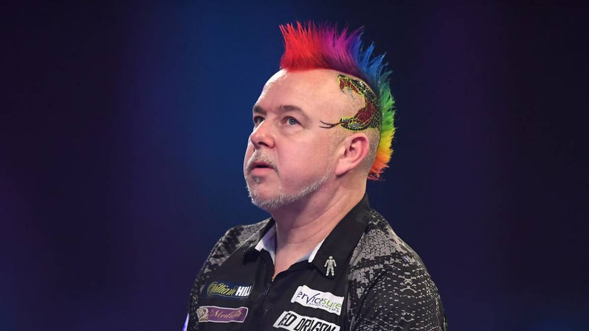 Aber auch ein Peter Wright muss manchmal bittere Pleiten hinnehmen. Dann leuchtet meist nur noch der Irokese