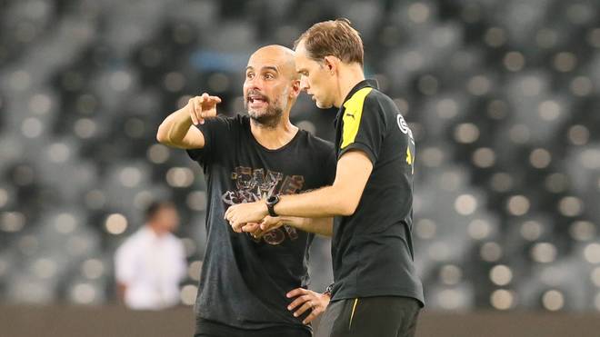 Pep Guardiola (izq.) Y Thomas Tuchel están en términos amistosos