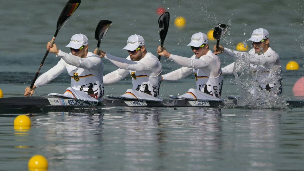 Gold und Silber für Kajak-Vierer