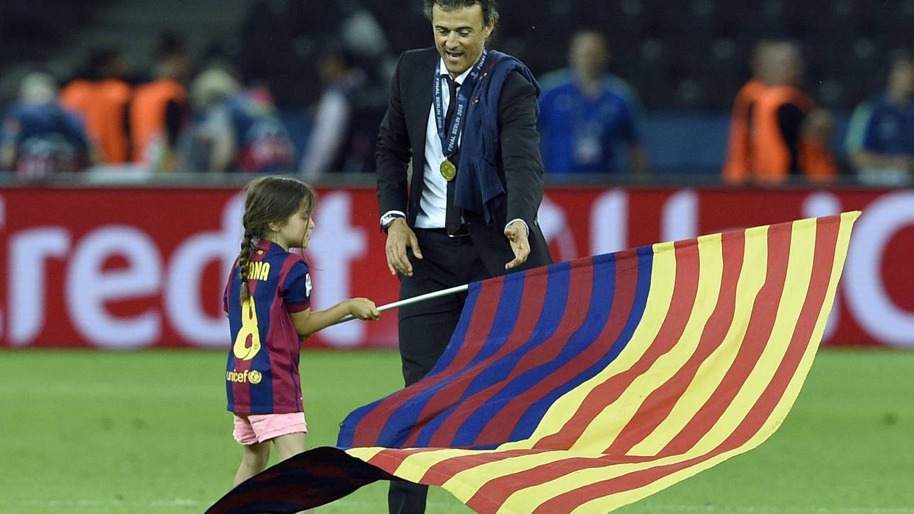 Das Bild von Luis Enrique mit seiner Tochter Xana ging 2015 um die Welt