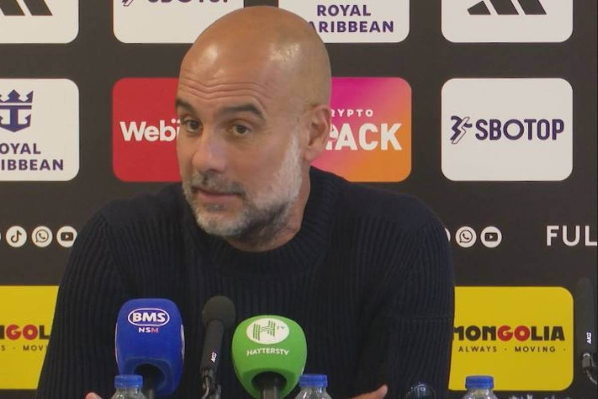 City-Trainer Guardiola antwortet auf die Frage, ob Grealish den Klub verlassen wird nachdem der Engländer beim Saison-Finale gegen Fulham erneut nicht im Kader stand.