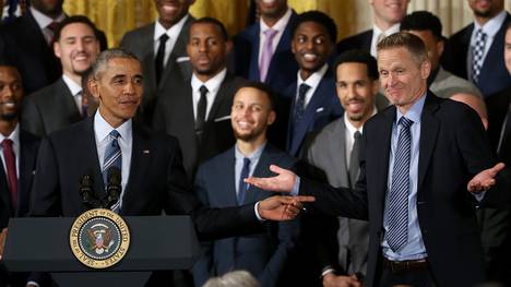 Bereits nach ihrer Meisterschaft 2015 waren die Warriors bei Barack Obama zu Gast, damals noch im Weißen Haus